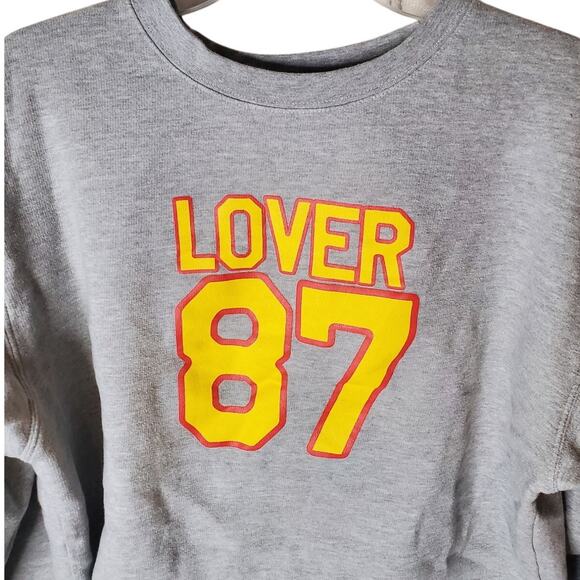 Scratch LOVER 87 Crop Gray Sweatshirt, Large - Picture 2 of 5